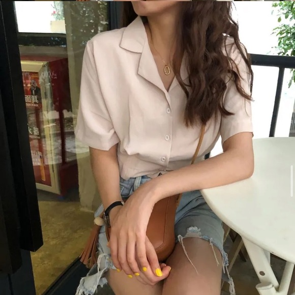 Cropped collared button-up - Picture 2 of 2